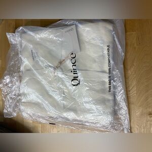 Quince European Linen Tablecloth Mist 70X108"